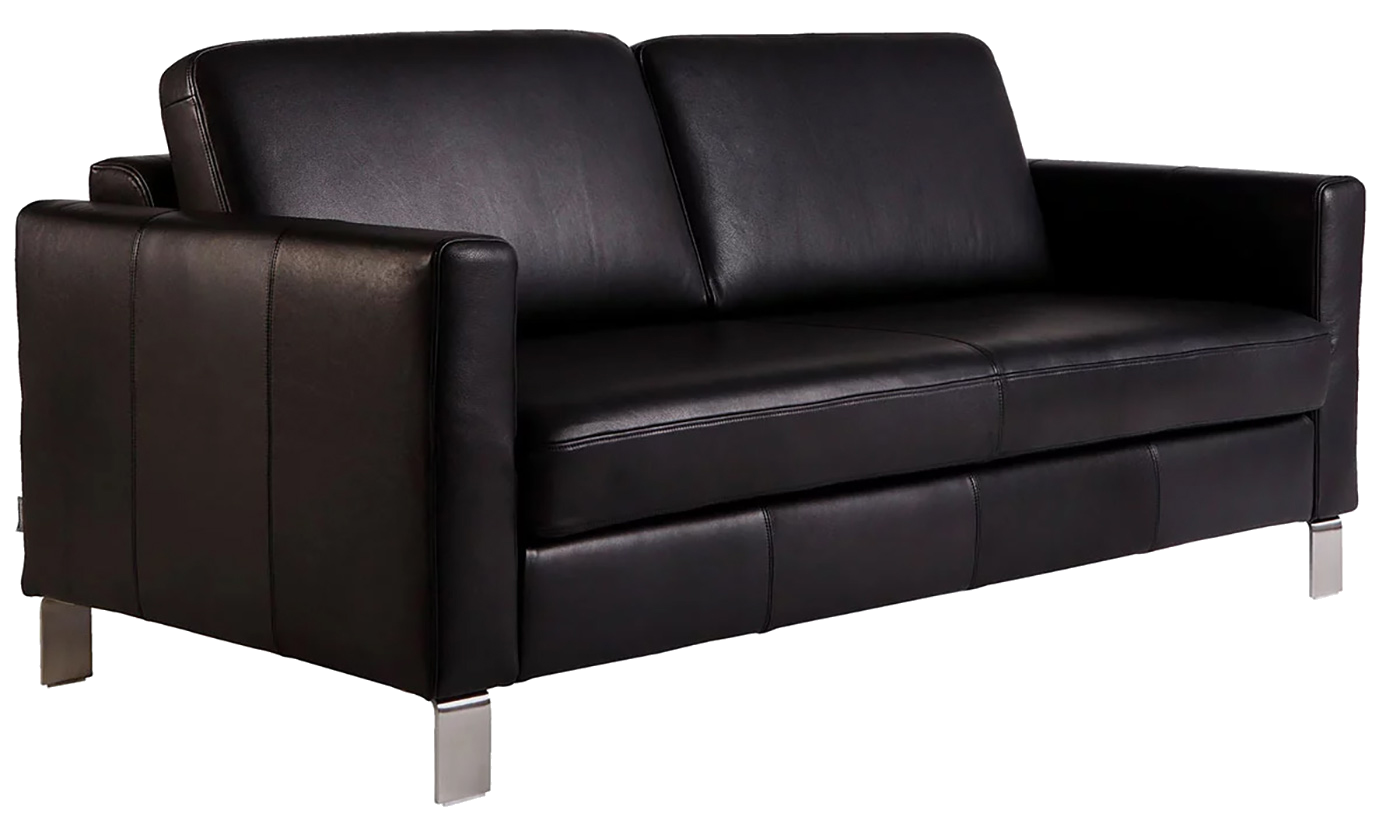 Ecopell Leder Sofa in schwarz Ecopell Leder Sofa in schwarz