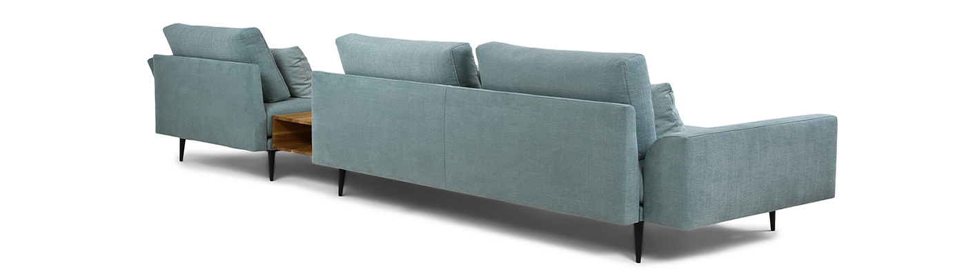 Rückansicht Natur Polster Sofa Milla Rückansicht Natur Polster Sofa Milla