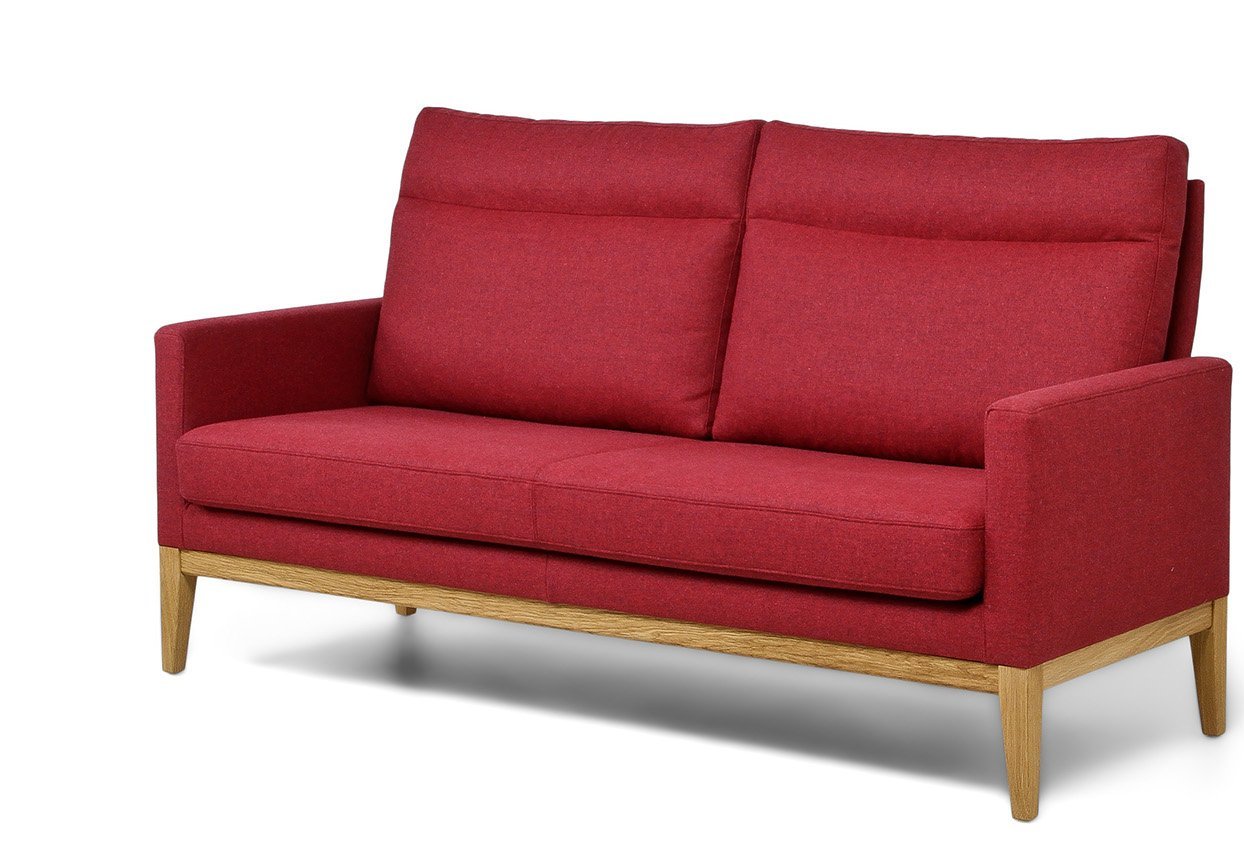 Wolkenweich Sofa Puro mit rotem Stoff