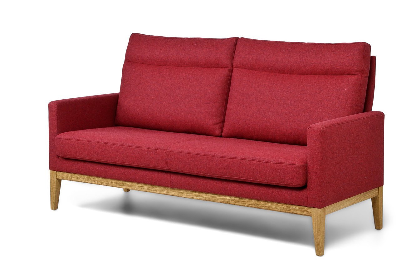 Wolkenweich Sofa Puro mit rotem Stoff