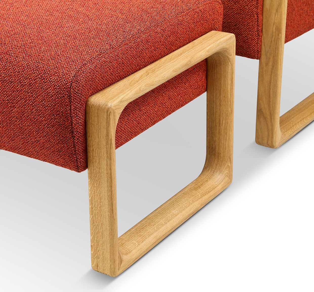 Sofa Rondo - Holzrahmen und Bezugsstoff